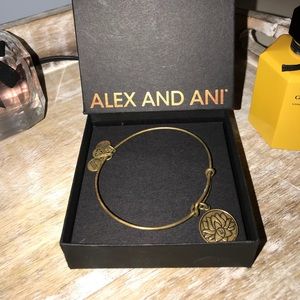 Alex and Ani Gold Lotus Bangle Bracelet